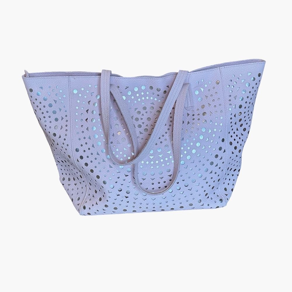 Pink-Peachy Burnout Pattern with Metallic Shoulder Strap